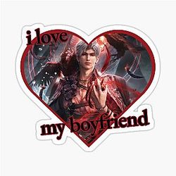 Love & Sylus - Otome Game - Qin Che Sticker - I Love My Boyfriend Sticker