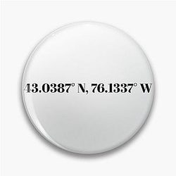 Syracuse Coordinates Pin