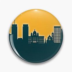 Syracuse New York Skyline Pin