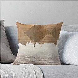 Syracuse New York Skyline Throw Pillow
