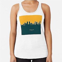 Syracuse New York Skyline Racerback Tank Top