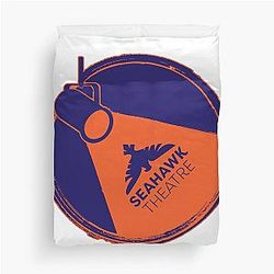 Syracuse Junior High Theatre Spotlight Blue Orange Duvet Cover