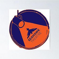 Syracuse Junior High Theatre Spotlight Blue Orange Poster