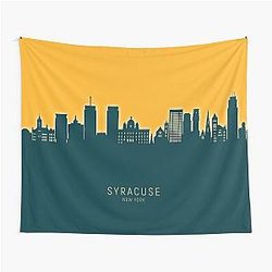 Syracuse New York Skyline Tapestry