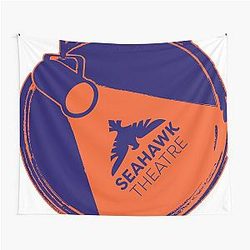 Syracuse Junior High Theatre Spotlight Blue Orange Tapestry