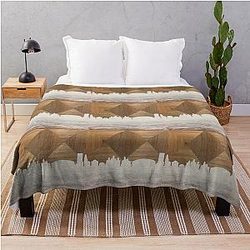 Syracuse New York Skyline Throw Blanket