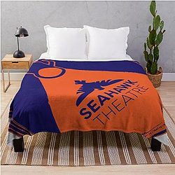 Syracuse Junior High Theatre Spotlight Blue Orange Throw Blanket