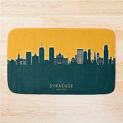 Syracuse New York Skyline Bathmat