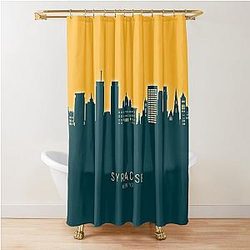 Syracuse New York Skyline Shower Curtain
