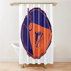 Syracuse Junior High Theatre Spotlight Blue Shower Curtain