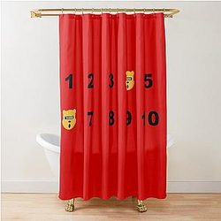 Winnie the Pooh Missing Numbers Shower Curtain