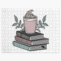 Bookstack Sticker Pack, TBR Pile, Dark Romance, Romantic Comedy Novel, Taboo Romance Jigsaw Puzzle