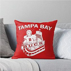 Vintage Tampa Buccaneers Throw Pillow