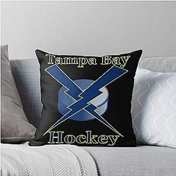 Tampa Bay Hockey Throw Pillow