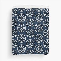 Retro Tampa Bay Hockey Emblem Vintage TB Duvet Cover