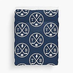 Retro Tampa Bay Hockey Emblem Vintage Duvet Cover