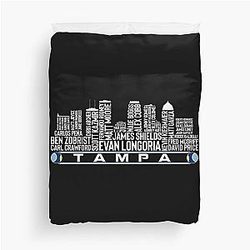 Tampa Bay Baseball Legends Skyline Duvet Cover