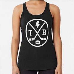 Retro Tampa Bay Hockey Emblem Vintage TB Racerback Tank Top