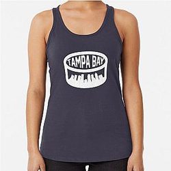 Cool Tampa Bay Hockey Puck City Skyline Tank Top