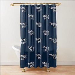 Tampa Bay Florida USA Shower Curtain with Gray Lettering Design