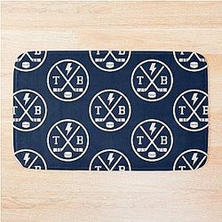 Retro Tampa Bay Hockey Emblem Vintage TB Bath Mat