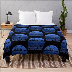 Tampa Bay Hockey Retro Vintage Throw Blanket