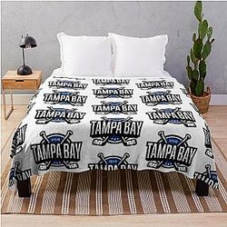 Tampa Bay Emblem Throw Blanket