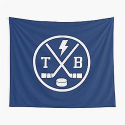 Retro Tampa Bay Hockey Emblem Vintage TB Tapestry