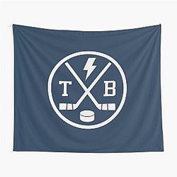 Retro Tampa Bay Hockey Emblem Vintage TB Tapestry
