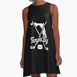 Tampa Bay Ice Hockey Sports Team Fan A-Line Dress