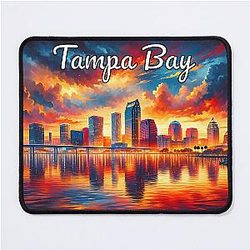 Tampa Bay Sunset Skyline Cityscape Mouse Pad