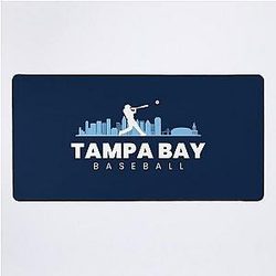 Tampa Bay Baseball City Skyline Desk Mat