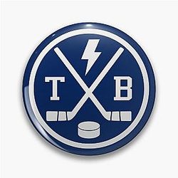 Retro Tampa Bay Hockey Emblem Vintage TB Pin Hin
