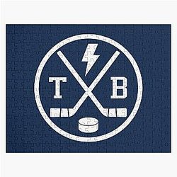 Retro Tampa Bay Hockey Emblem Vintage TB Jig Saw Puzzle