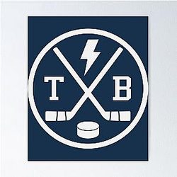 Retro Tampa Bay Hockey Emblem Vintage Poster