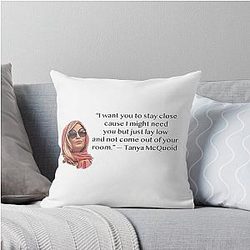 Tanya McQuoid White Lotus Throw Pillow