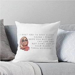 Tanya McQuoid White Lotus Quotes Throw Pillow