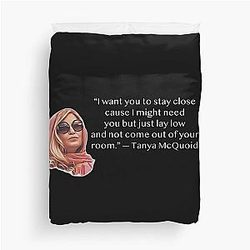 Tanya McQuoid White Lotus Duvet Cover