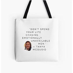 Tanya McQuoid White Lotus Quotes Emotionally Unavailable Men Tote Bag