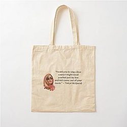 Tanya McQuoid White Lotus Quotes Cotton Tote Bag