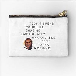 Tanya McQuoid White Lotus Quotes Emotionally Unavailable Men Zipper Pouch