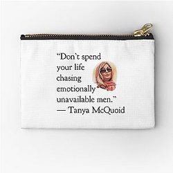 Tanya McQuoid White Lotus Quotes Unavailable Men Zipper Pouch