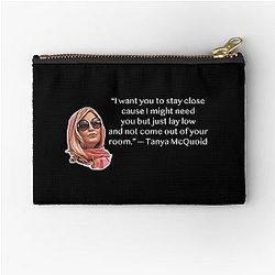 Tanya McQuoid White Lotus Quote Zipper Pouch