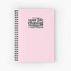 Tanya McQuoid White Lotus Spiral Notebook