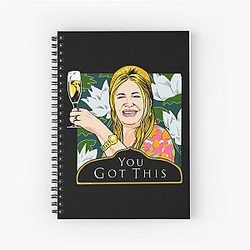 White Lotus Jennifer Coolidge Tanya McQuoid Spiral Notebook