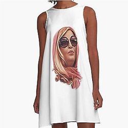 Tanya McQuoid White Lotus A-Line Dress