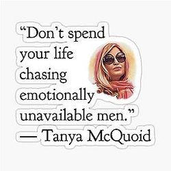 Tanya McQuoid White Lotus Quotes Emotionally Unavailable Men Sticker