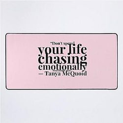 Tanya McQuoid White Lotus Desk Mat