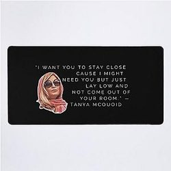 Tanya McQuoid White Lotus Desk Mat