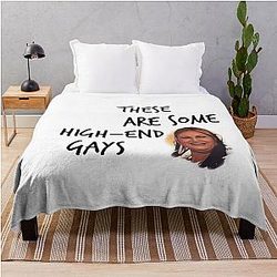 Tanya McQuoid White Lotus Quotes Throw Blanket